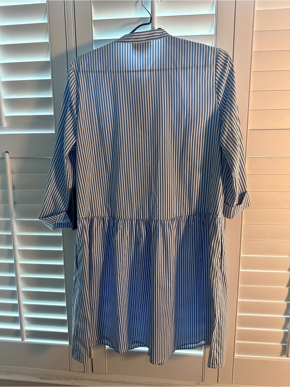NEW W Tags Tuckernuck Blue and White Striped Shirt Dress medium - Picture 4 of 4